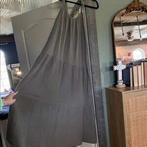 STEVE MADDEN-Olive Green Halter Maxi Dress